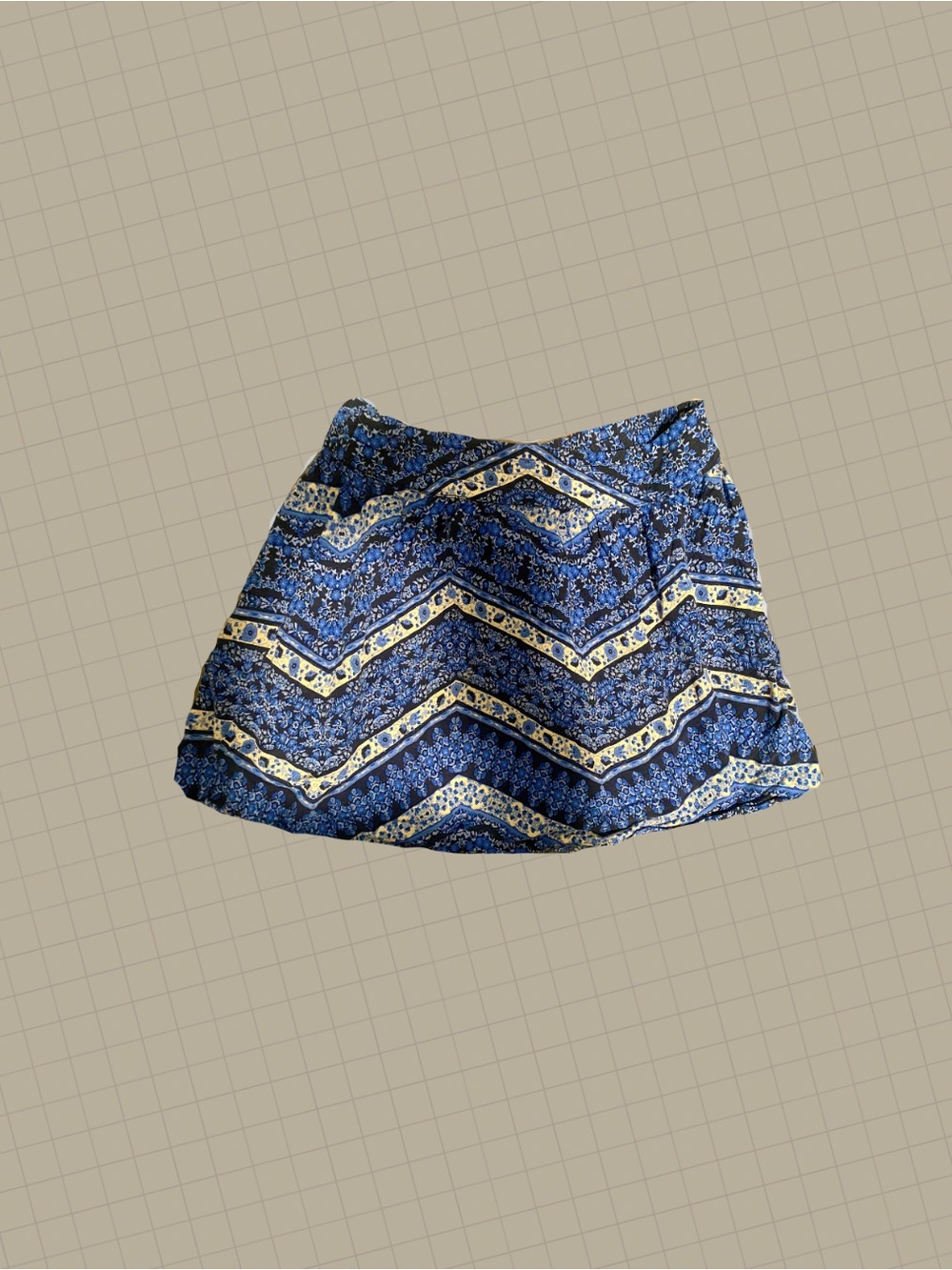 90s Retro Chevron Mini Skirt | Skater Circle Skirt